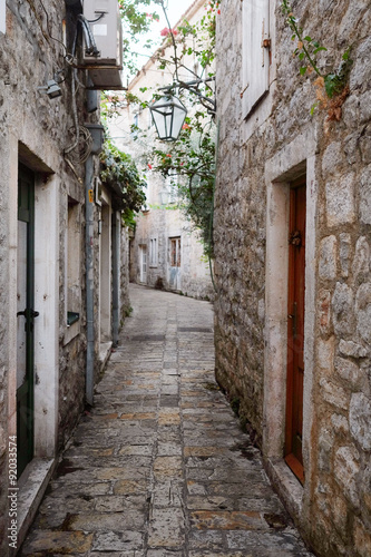 View of an old town of Budva  Montenegro