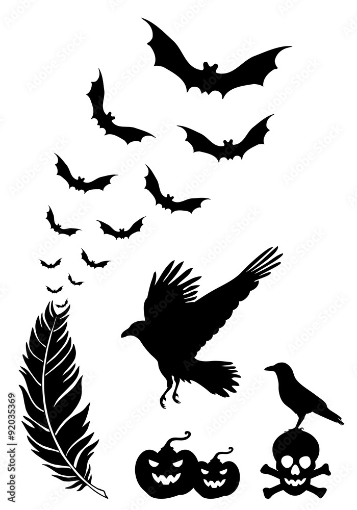 Obraz premium Halloween design elements, vector set