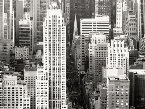 Naklejka na szafę Czarno-biały widok na Nowy Jork
