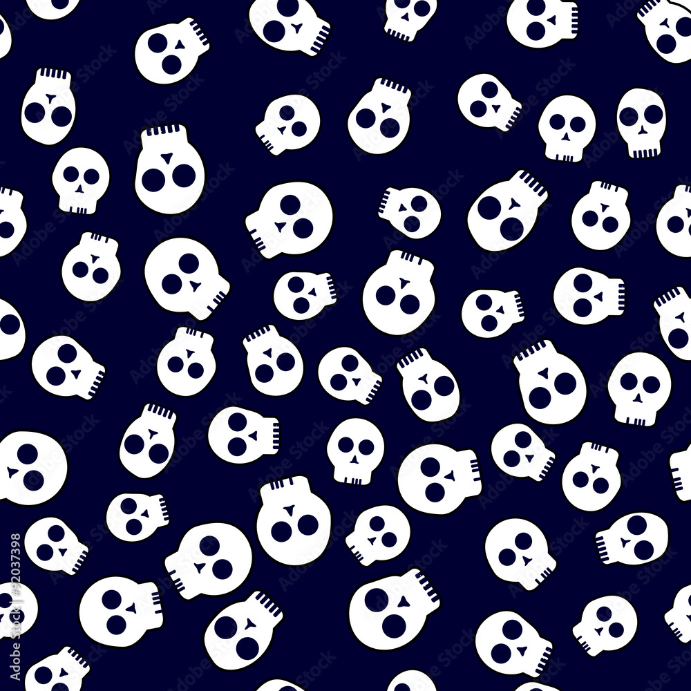 Seamless pattern on the theme of Halloween, wrapping paper, skull Seamless pattern on the theme of Halloween, wrapping paper, skull