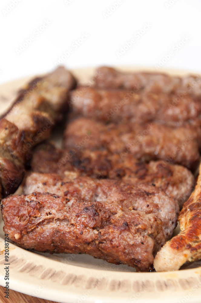 Beef kebabs of minced meat