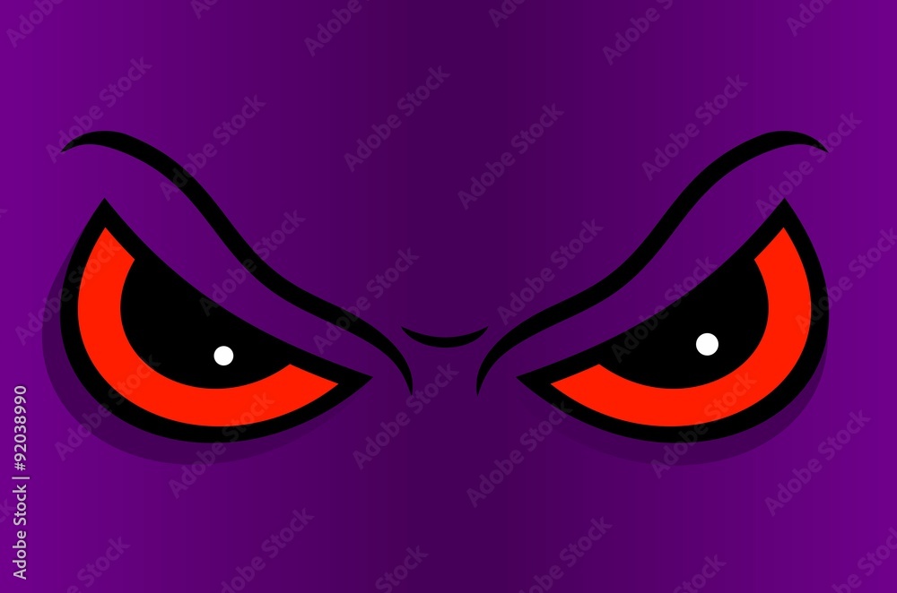 Angry eyes in cartoon. Vector illustration. Angry eyes in cartoon. Vector illustration.