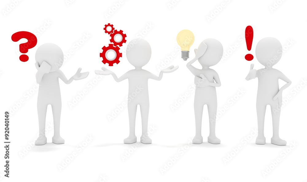 3D Männchen - Herausforderung Stock Illustration | Adobe Stock