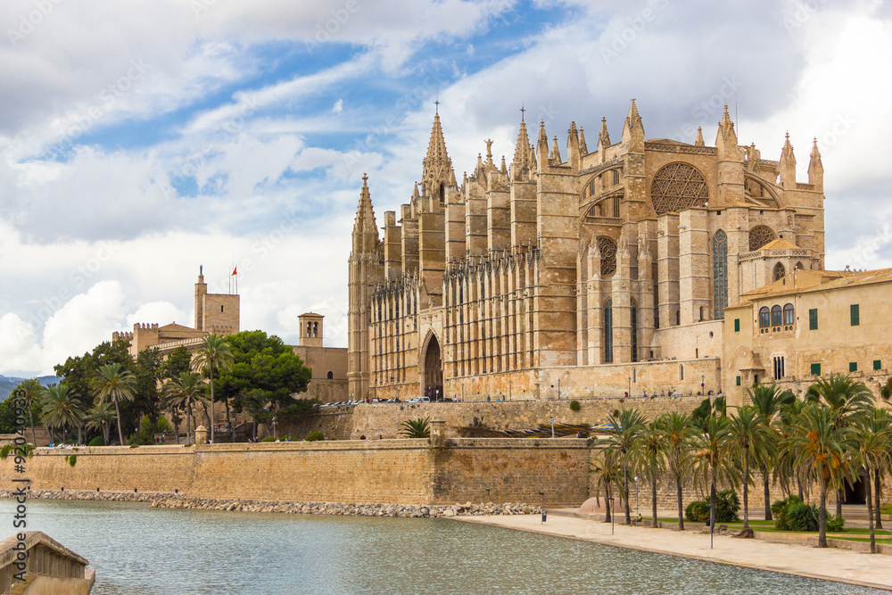 The Cathedral of Santa Maria of Palma de Mallorca, La Seu, Spain