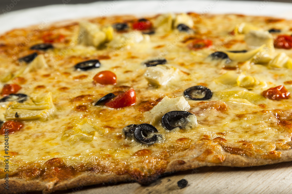 Pizza with artichokes Pizza with artichokes