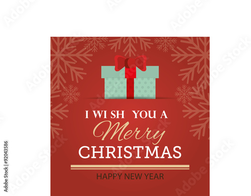 Merry christmas and happy new year card design