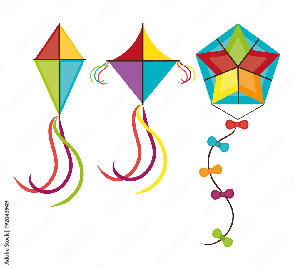 Kite and childhood design. Kite and childhood design.