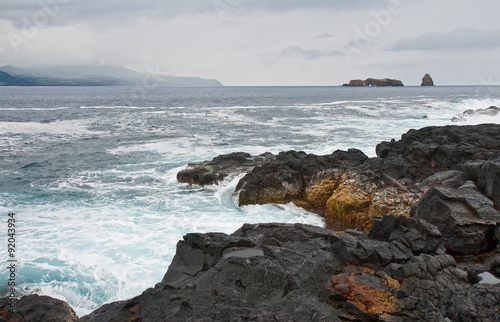 The Atlantic ocean on a cloudy day photo