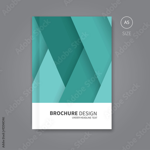Vector book cover template design / brochure background layout with shadows concept for book