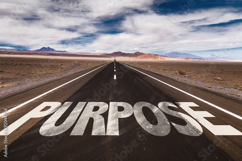 Purpose written on desert road