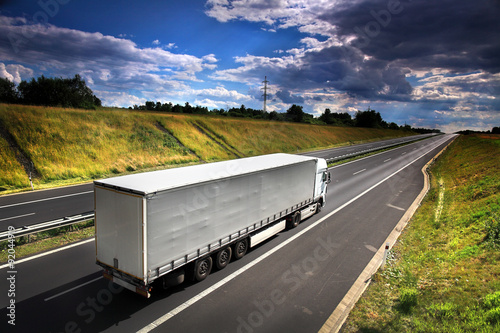 Truck on the road