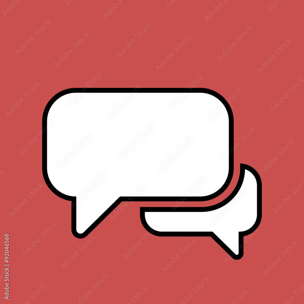 Speech bubble icon. One of set web icons Speech bubble icon. One of set web icons