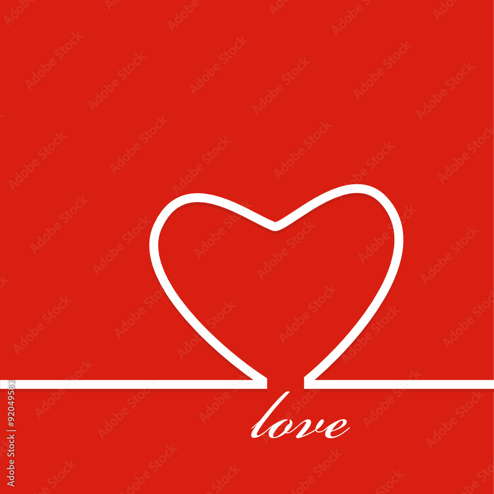 love heart red vector