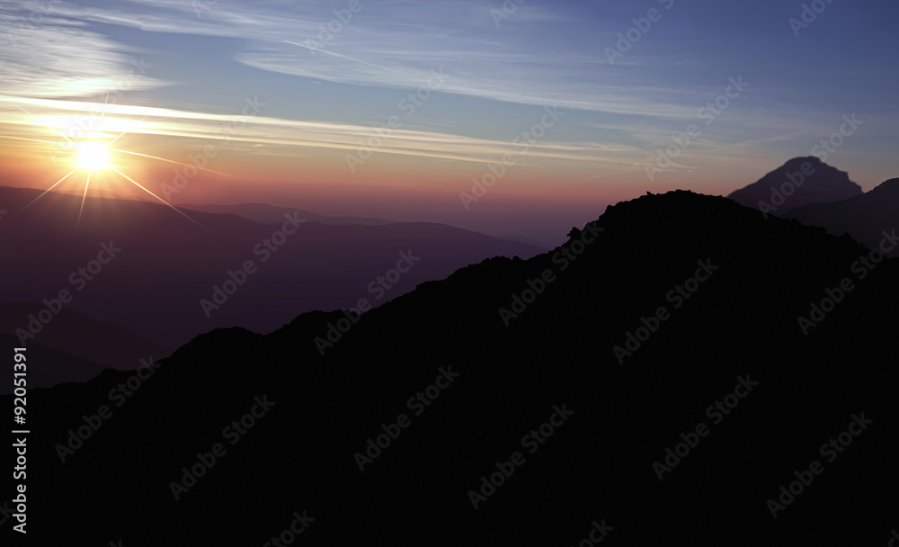 Obraz premium beauty sunrise landscape