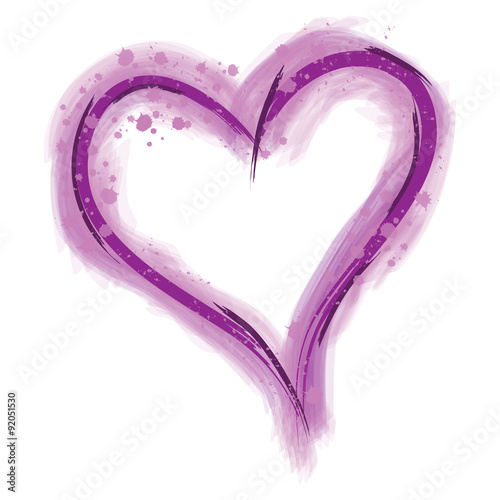 Purple Paint Heart