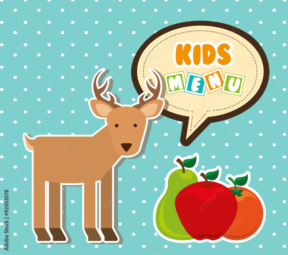 Naklejka premium kids menu 