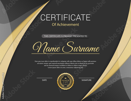Vector certificate template.