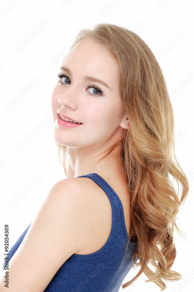 Close up portrait of a beautiful female model. Close up portrait of a beautiful female model.