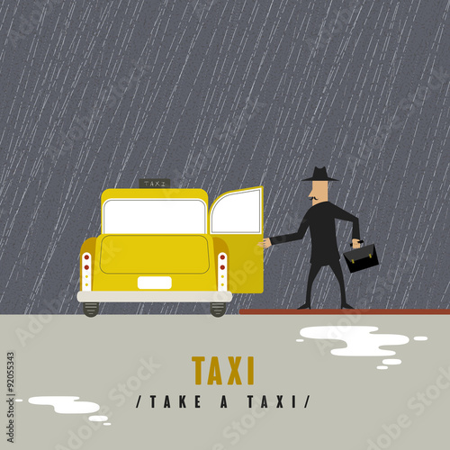take a taxi concept