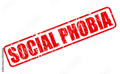 Social Phobia red stamp text