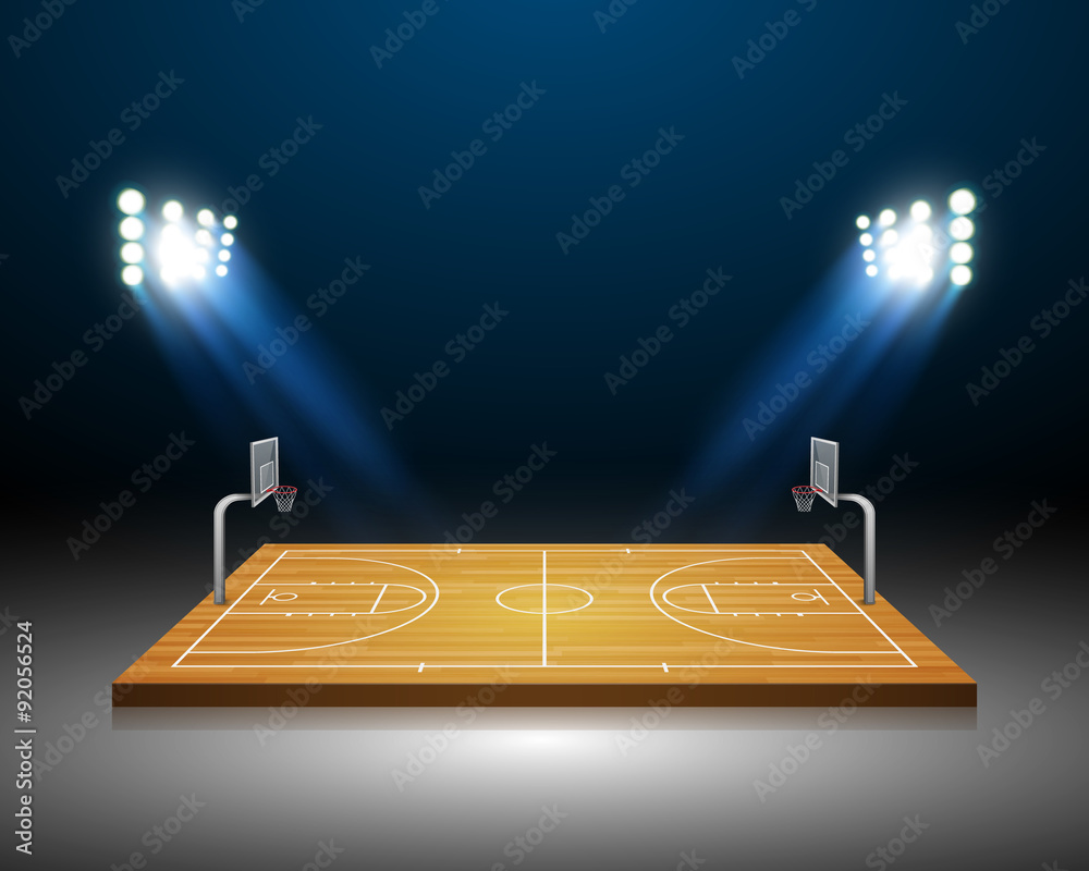 Fototapeta premium Vector Basketball Field.vector