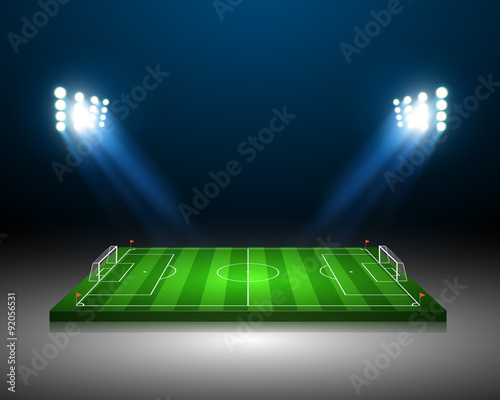 vector soccer field with scoreboard,vector