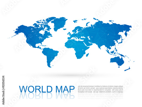 Polygonal World Map vector