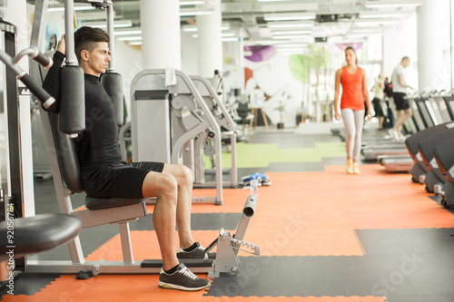 Young man in the gym