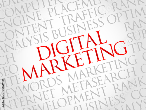 Digital Marketing word cloud, business concept