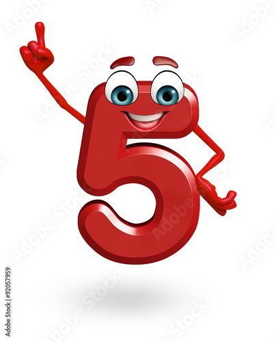 cartoon character of five digit