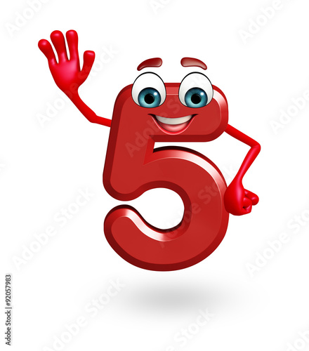 cartoon character of five digit