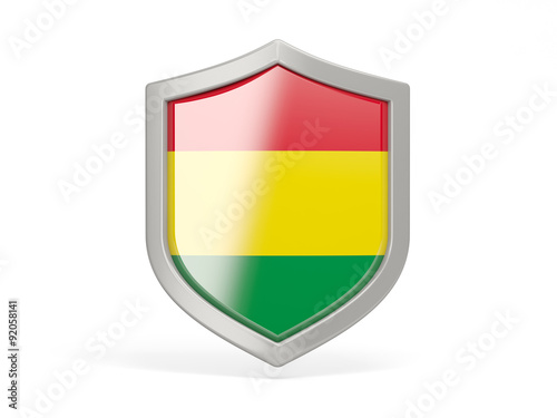 Free Download Shield icon with flag of bolivia - GFXLoad