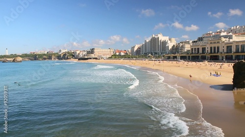 Grande Plage of Biarritz, 21 of September 2015 photo