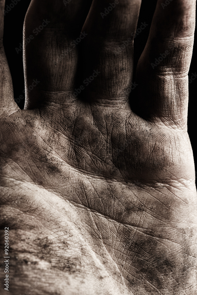 Palm hand close up Palm hand close up