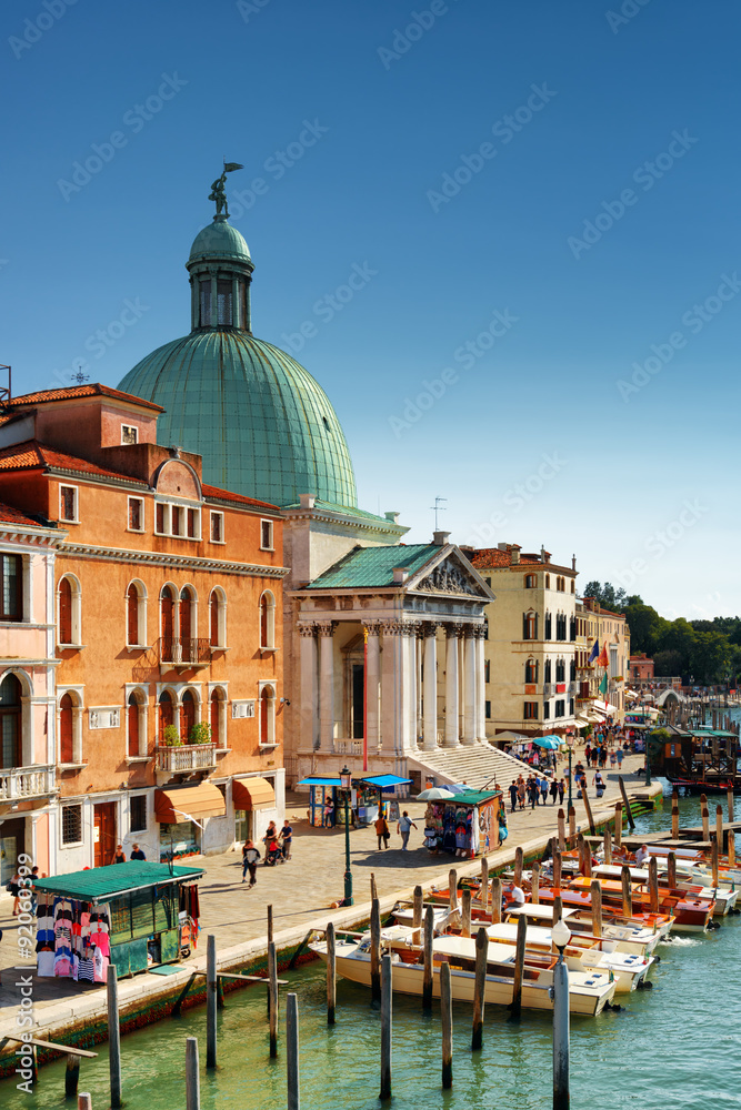 View of the San Simeone Piccolo in Venice, Italy