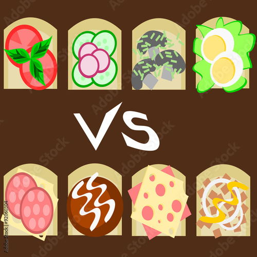 Health sandwiches vs unhealthy ones