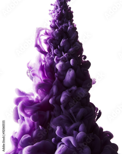 Abstract splash of purple paint