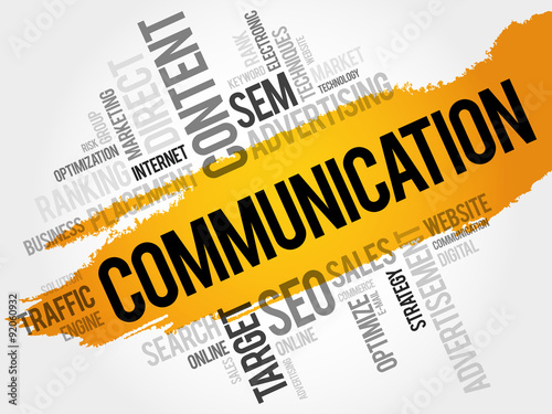 COMMUNICATION word cloud, business concept