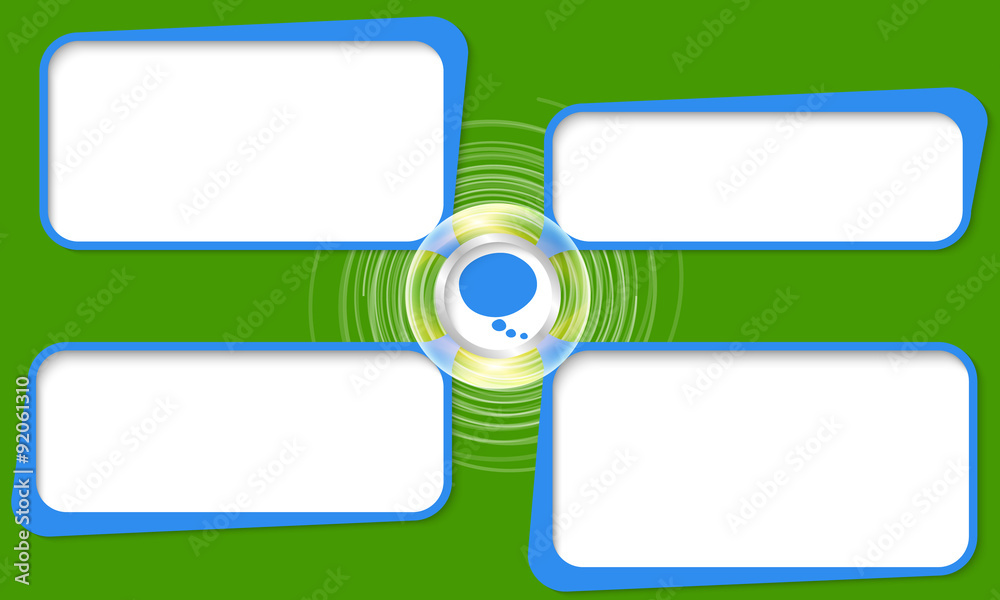 Four connected frames for your text and speech bubble Four connected frames for your text and speech bubble