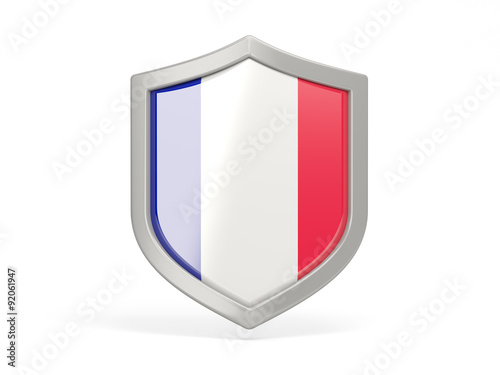 Free Download Shield icon with flag of france - GFXLoad