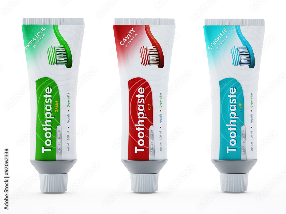 Toothpastes Stock Illustration | Adobe Stock