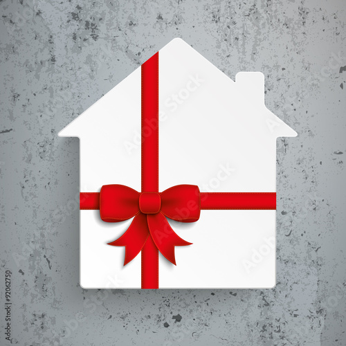 House Red Ribbon Concrete