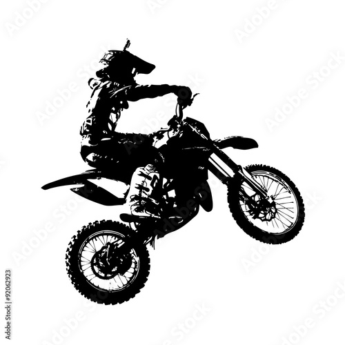 Fototapeta Naklejka Na Ścianę i Meble -  Rider participates motocross championship.  Vector illustration.