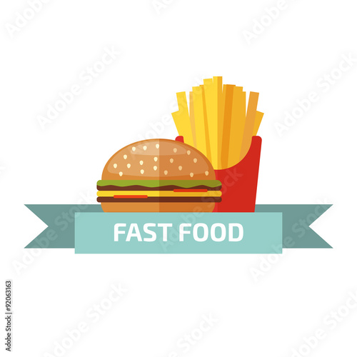 Fast food logo.  Junk  food logo.