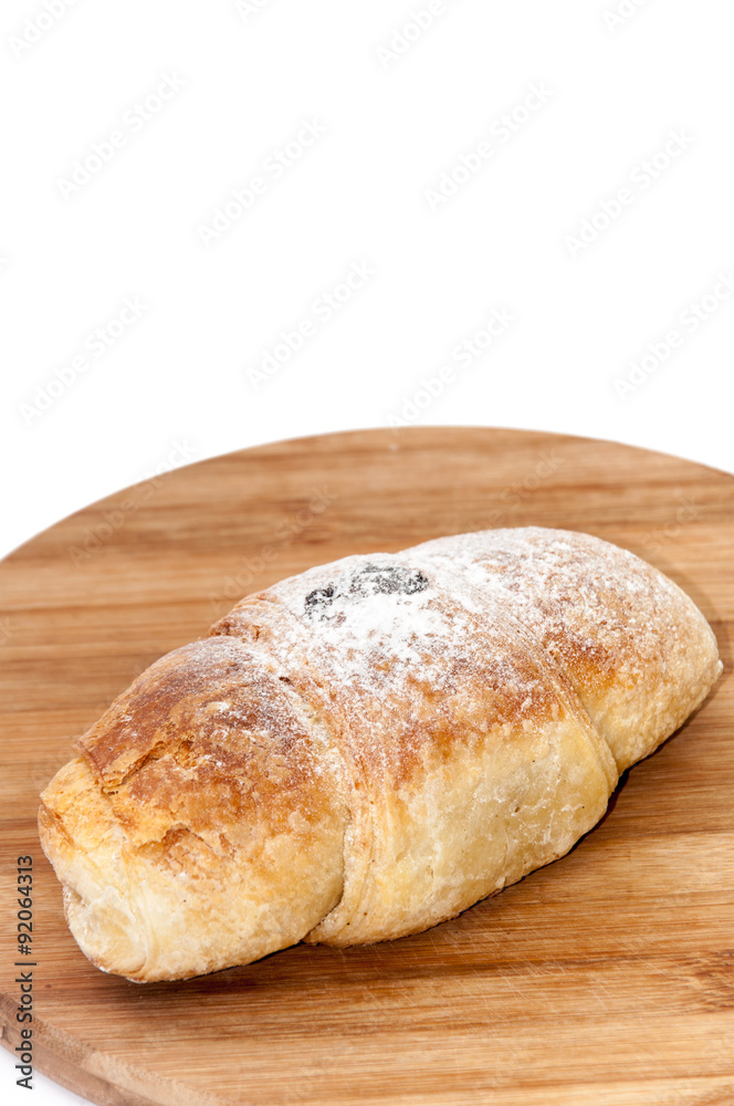 Puff pastry with powdered sugar