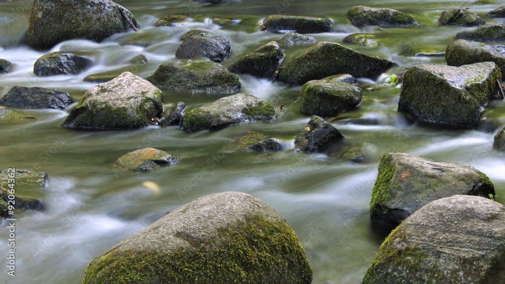 Time lapse stream and stones