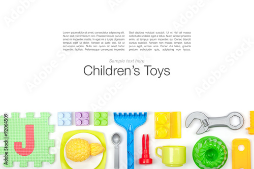 toys on white background 