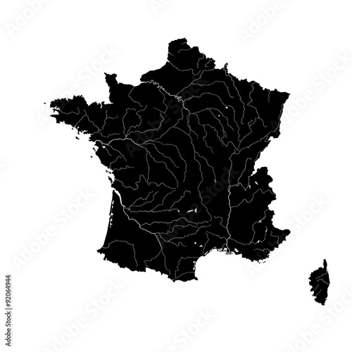 Map of Germany with rivers.