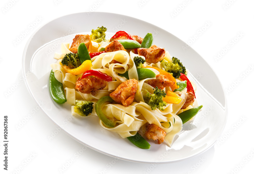 Pasta with sausages and vegetables Pasta with sausages and vegetables