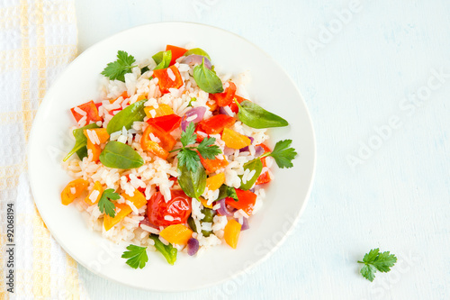 rice and vegetables